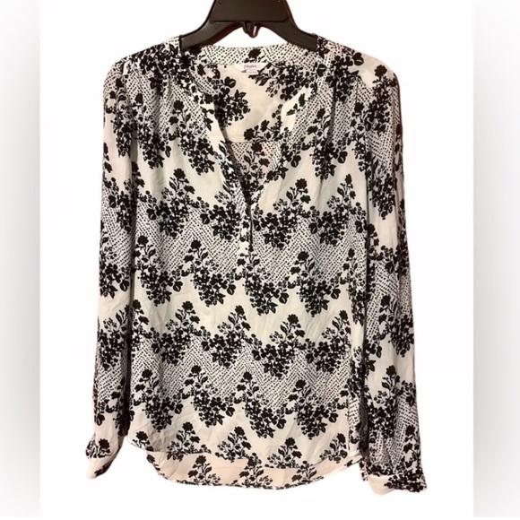 CANDIES black and white damask blouse - Picture 1 of 6